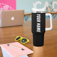 Personalized Purple Winged Golf Ball Tumbler With Handle Bold Golf Graphic Design - Wonder Print Shop
