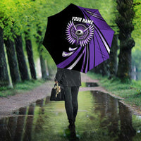 Personalized Purple Winged Golf Ball Umbrella Bold Golf Graphic Design - Wonder Print Shop