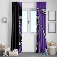 Personalized Purple Winged Golf Ball Window Curtain Bold Golf Graphic Design - Wonder Print Shop