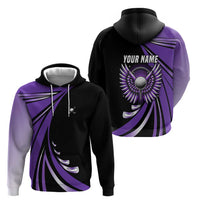 Personalized Purple Winged Golf Ball Zip Hoodie Bold Golf Graphic Design - Wonder Print Shop