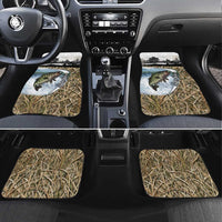 Personalized Largemouth Bass Fishing Car Mats with Camo Reeds - Outdoor Angler Design - Wonder Print Shop