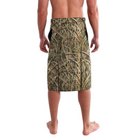 Personalized Largemouth Bass Fishing Lavalava with Camo Reeds - Outdoor Angler Design - Wonder Print Shop