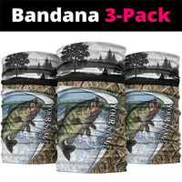 Personalized Largemouth Bass Fishing Neck Gaiter with Camo Reeds - Outdoor Angler Design - Wonder Print Shop