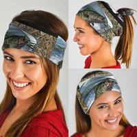 Personalized Largemouth Bass Fishing Neck Gaiter with Camo Reeds - Outdoor Angler Design - Wonder Print Shop