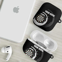 Personalized Black and White Dartboard AirPods Case Bullseye Target Design for Dart Players - Wonder Print Shop