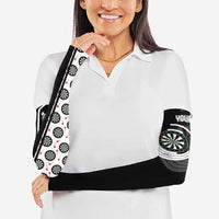 Personalized Black and White Dartboard Arm Sleeves Bullseye Target Design for Dart Players - Wonder Print Shop