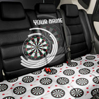 Personalized Black and White Dartboard Back Car Seat Cover Bullseye Target Design for Dart Players - Wonder Print Shop