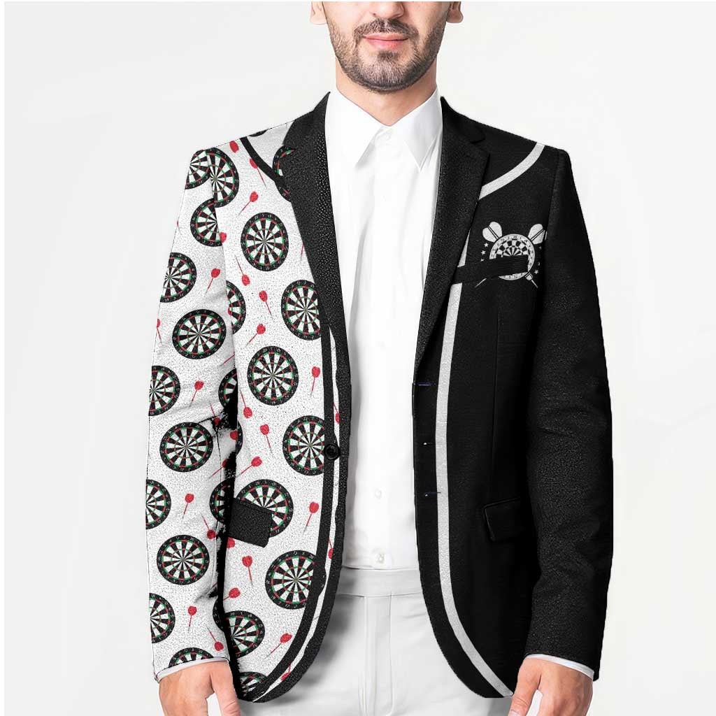 Personalized Black and White Dartboard Blazer Bullseye Target Design for Dart Players - Wonder Print Shop