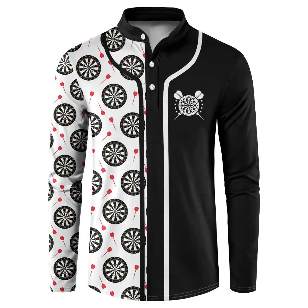 Personalized Black and White Dartboard Button Sweatshirt Bullseye Target Design for Dart Players - Wonder Print Shop