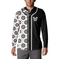 Personalized Black and White Dartboard Button Sweatshirt Bullseye Target Design for Dart Players - Wonder Print Shop