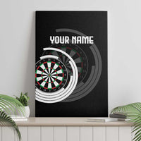 Personalized Black and White Dartboard Canvas Wall Art Bullseye Target Design for Dart Players - Wonder Print Shop