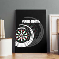 Personalized Black and White Dartboard Canvas Wall Art Bullseye Target Design for Dart Players - Wonder Print Shop