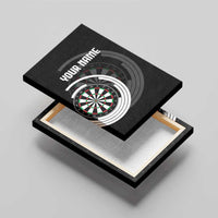 Personalized Black and White Dartboard Canvas Wall Art Bullseye Target Design for Dart Players - Wonder Print Shop
