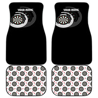 Personalized Black and White Dartboard Car Mats Bullseye Target Design for Dart Players - Wonder Print Shop