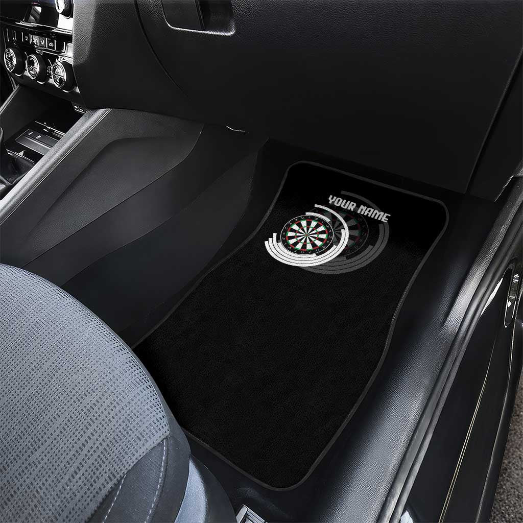 Personalized Black and White Dartboard Car Mats Bullseye Target Design for Dart Players - Wonder Print Shop