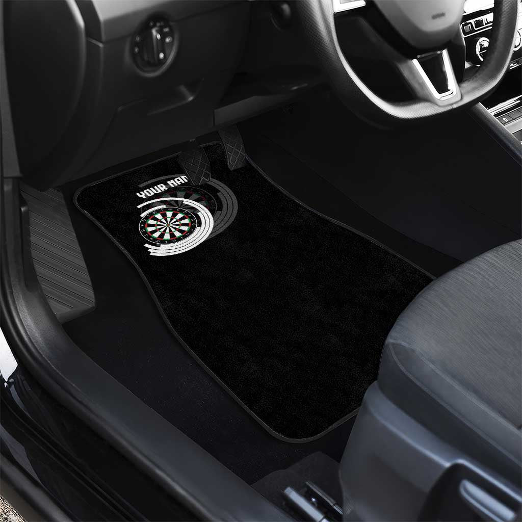 Personalized Black and White Dartboard Car Mats Bullseye Target Design for Dart Players - Wonder Print Shop