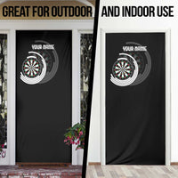 Personalized Black and White Dartboard Door Cover Bullseye Target Design for Dart Players - Wonder Print Shop