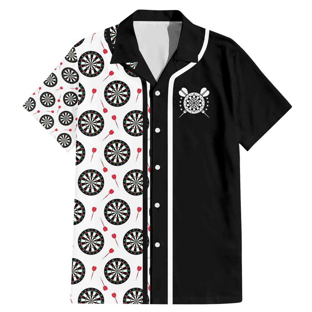 Personalized Black and White Dartboard Family Matching Mermaid Dress and Hawaiian Shirt Bullseye Target Design for Dart Players - Wonder Print Shop