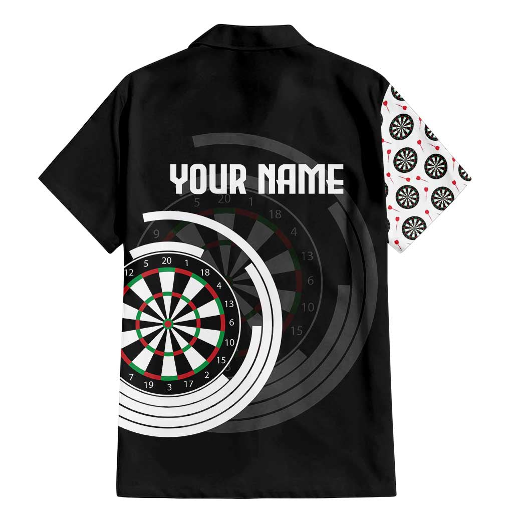 Personalized Black and White Dartboard Family Matching Mermaid Dress and Hawaiian Shirt Bullseye Target Design for Dart Players - Wonder Print Shop