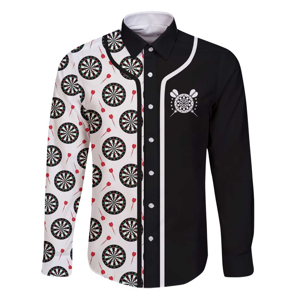 Personalized Black and White Dartboard Family Matching Mermaid Dress and Hawaiian Shirt Bullseye Target Design for Dart Players - Wonder Print Shop