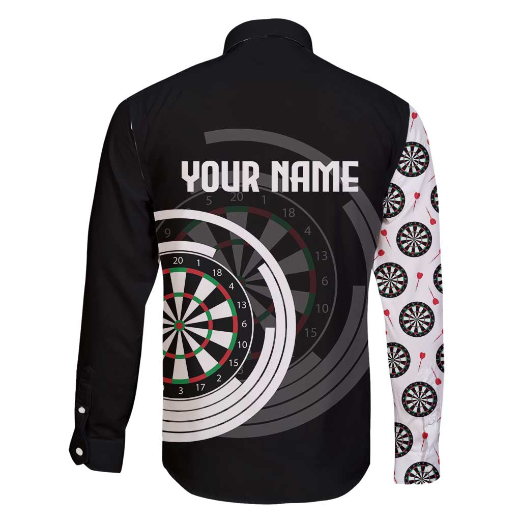 Personalized Black and White Dartboard Family Matching Mermaid Dress and Hawaiian Shirt Bullseye Target Design for Dart Players - Wonder Print Shop