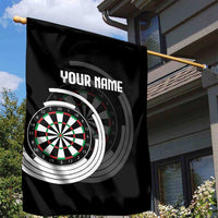 Personalized Black and White Dartboard Garden Flag Bullseye Target Design for Dart Players - Wonder Print Shop