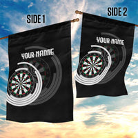 Personalized Black and White Dartboard Garden Flag Bullseye Target Design for Dart Players - Wonder Print Shop