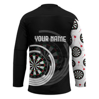 Personalized Black and White Dartboard Hockey Jersey Bullseye Target Design for Dart Players - Wonder Print Shop