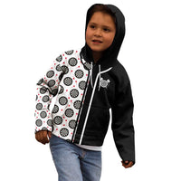 Personalized Black and White Dartboard Kid Hoodie Bullseye Target Design for Dart Players - Wonder Print Shop