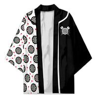 Personalized Black and White Dartboard Kimono Bullseye Target Design for Dart Players - Wonder Print Shop
