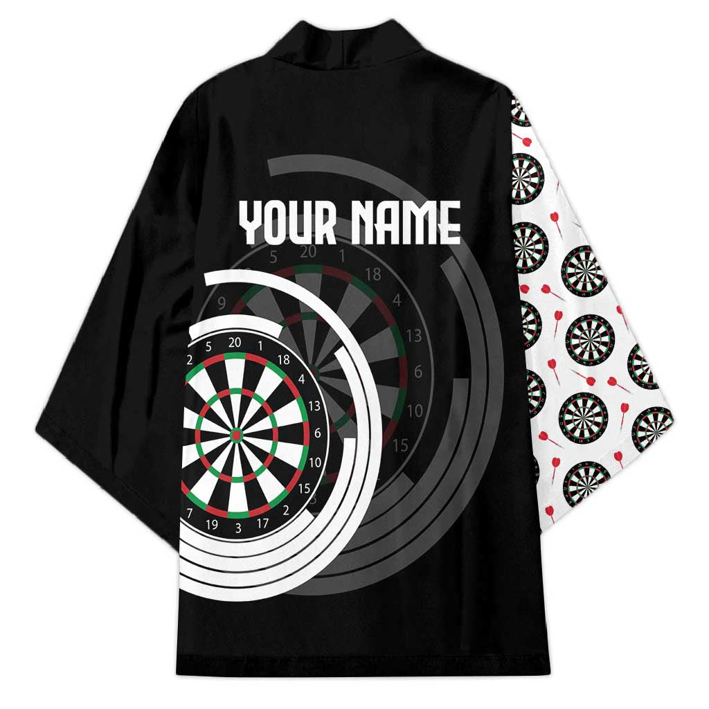 Personalized Black and White Dartboard Kimono Bullseye Target Design for Dart Players - Wonder Print Shop