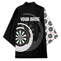 Personalized Black and White Dartboard Kimono Bullseye Target Design for Dart Players - Wonder Print Shop