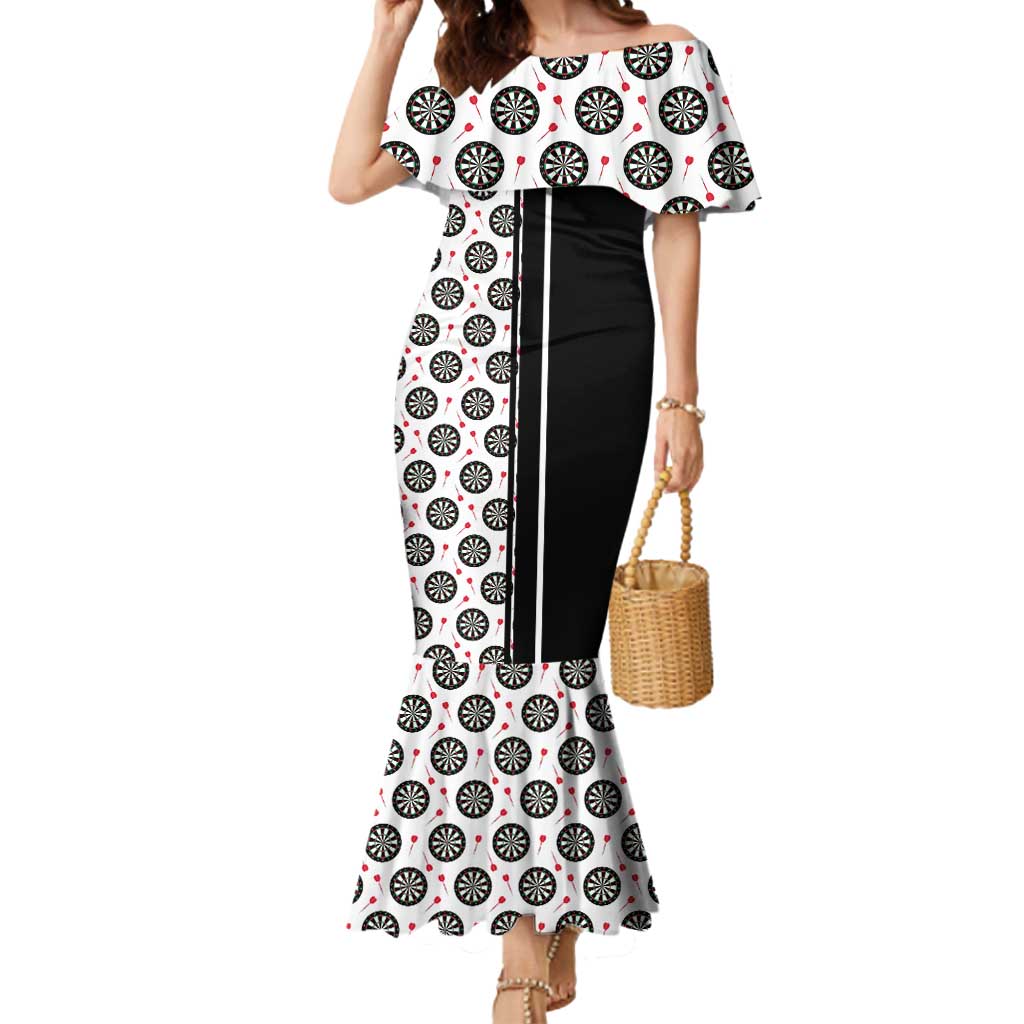 mermaid dress target Personalized Black and White Dartboard Mermaid Dress Bullseye Target Design  for Dart Players