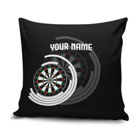 Personalized Black and White Dartboard Pillow Cover Bullseye Target Design for Dart Players - Wonder Print Shop
