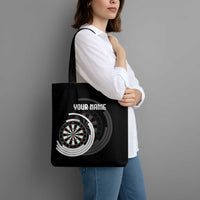 Personalized Black and White Dartboard Tote Bag Bullseye Target Design for Dart Players - Wonder Print Shop