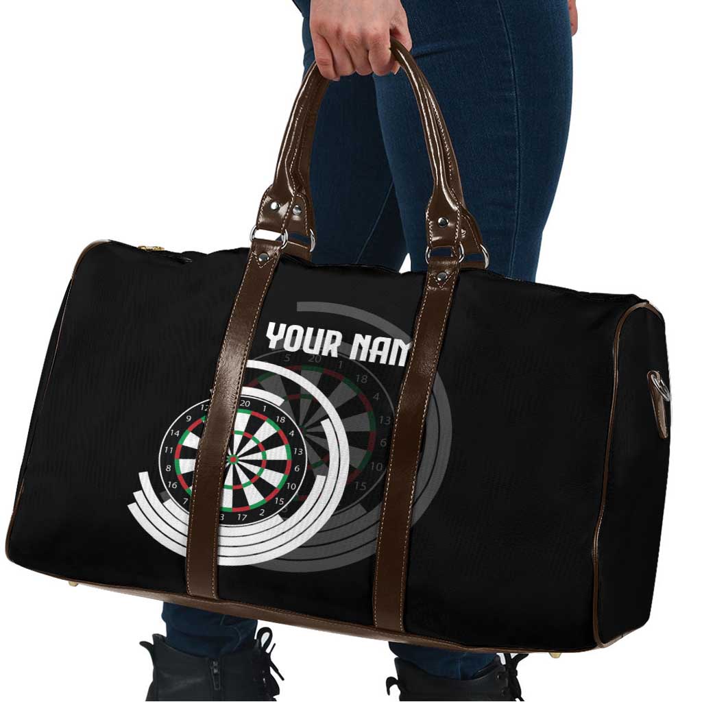 Personalized Black and White Dartboard Travel Bag Bullseye Target Design for Dart Players - Wonder Print Shop