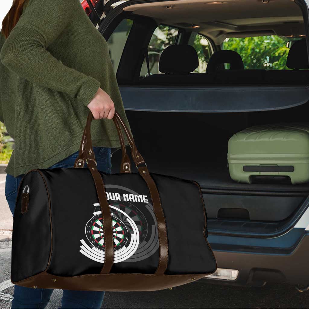 Personalized Black and White Dartboard Travel Bag Bullseye Target Design for Dart Players - Wonder Print Shop