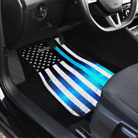 Personalized Blue Flame American Flag Dart Car Mats Patriotic Dartboard Design - Wonder Print Shop