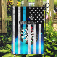 Personalized Blue Flame American Flag Dart Garden Flag Patriotic Dartboard Design - Wonder Print Shop
