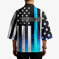 Personalized Blue Flame American Flag Dart Kimono Patriotic Dartboard Design - Wonder Print Shop