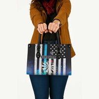 Personalized Blue Flame American Flag Dart Leather Bag Patriotic Dartboard Design - Wonder Print Shop