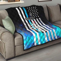 Personalized Blue Flame American Flag Dart Quilt Patriotic Dartboard Design - Wonder Print Shop