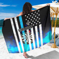 Personalized Blue Flame American Flag Dart Sarong Patriotic Dartboard Design - Wonder Print Shop