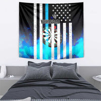 Personalized Blue Flame American Flag Dart Tapestry Patriotic Dartboard Design - Wonder Print Shop