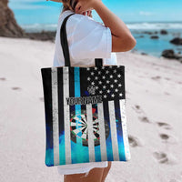 Personalized Blue Flame American Flag Dart Tote Bag Patriotic Dartboard Design - Wonder Print Shop