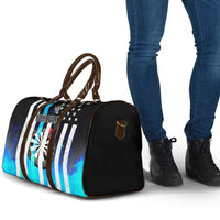 Personalized Blue Flame American Flag Dart Travel Bag Patriotic Dartboard Design - Wonder Print Shop