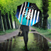 Personalized Blue Flame American Flag Dart Umbrella Patriotic Dartboard Design - Wonder Print Shop