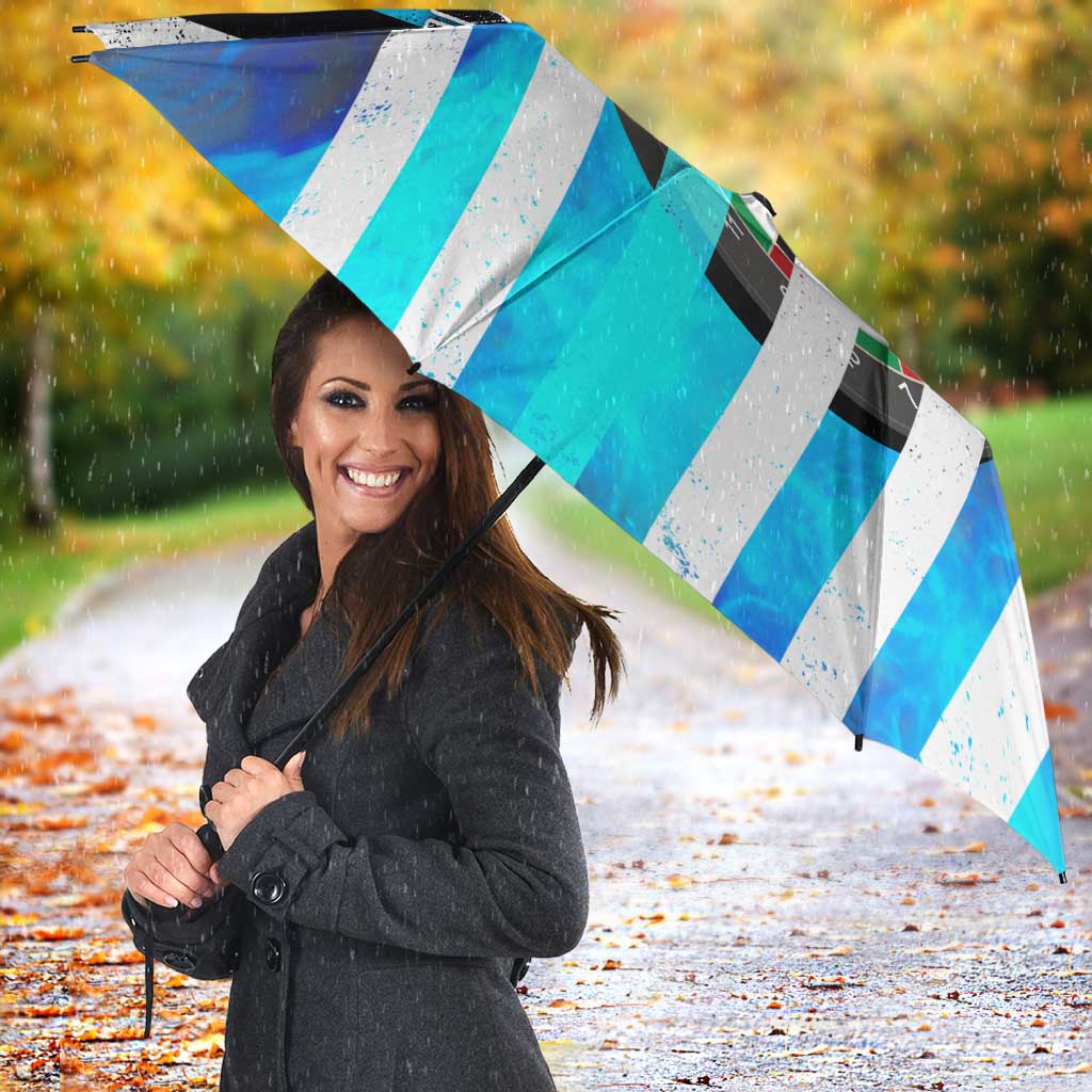 Personalized Blue Flame American Flag Dart Umbrella Patriotic Dartboard Design - Wonder Print Shop
