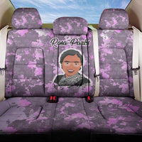 Rosa Parks Back Car Seat Cover Purple Floral Pattern Civil Rights Tribute Bold Name Repeated Text Design - Wonder Print Shop