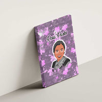 Rosa Parks Canvas Wall Art Purple Floral Pattern Civil Rights Tribute Bold Name Repeated Text Design - Wonder Print Shop